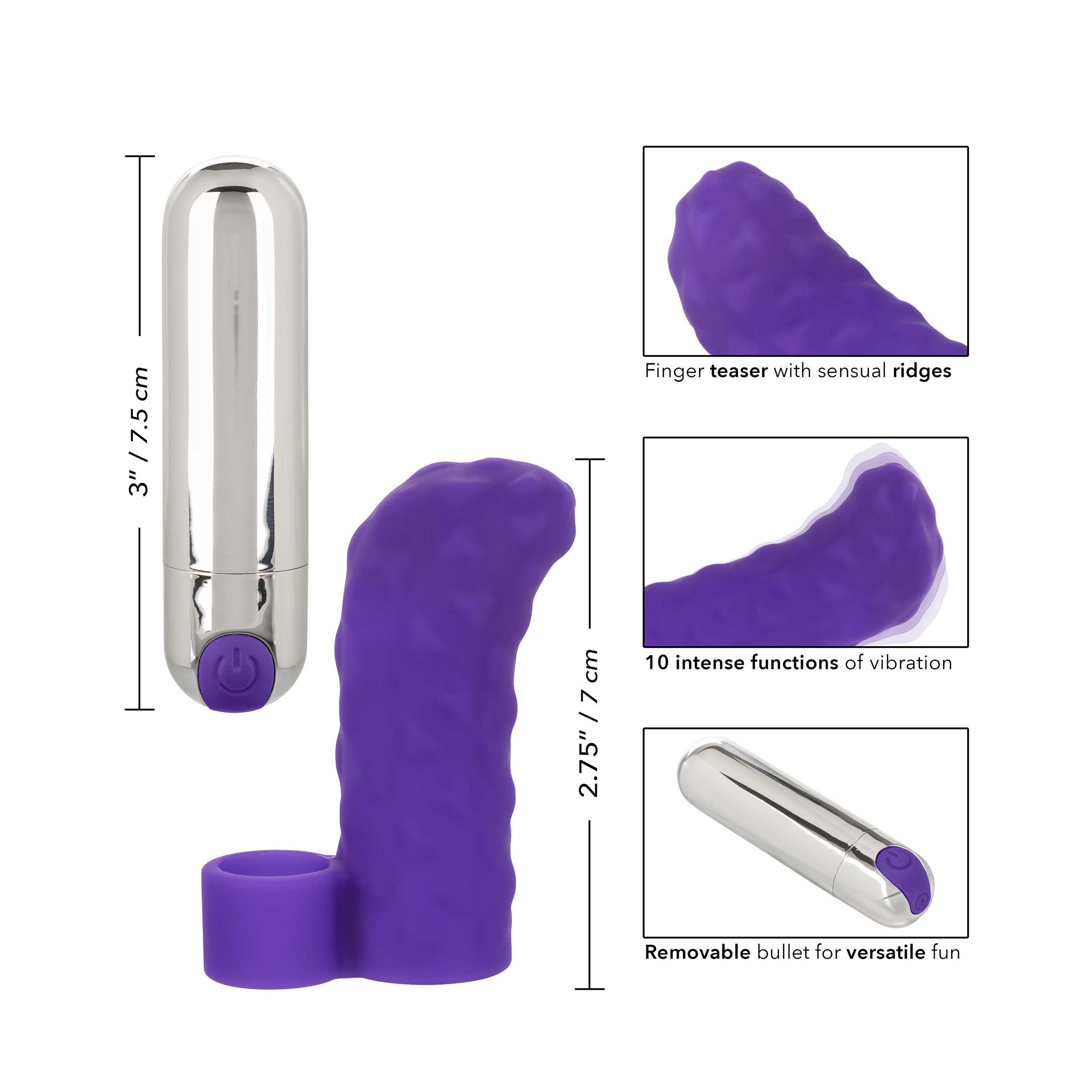 Vibrators, Sex Toy Kits and Sex Toys at Cloud9Adults - Intimate Play Purple Rechargeable Finger Teaser - Buy Sex Toys Online