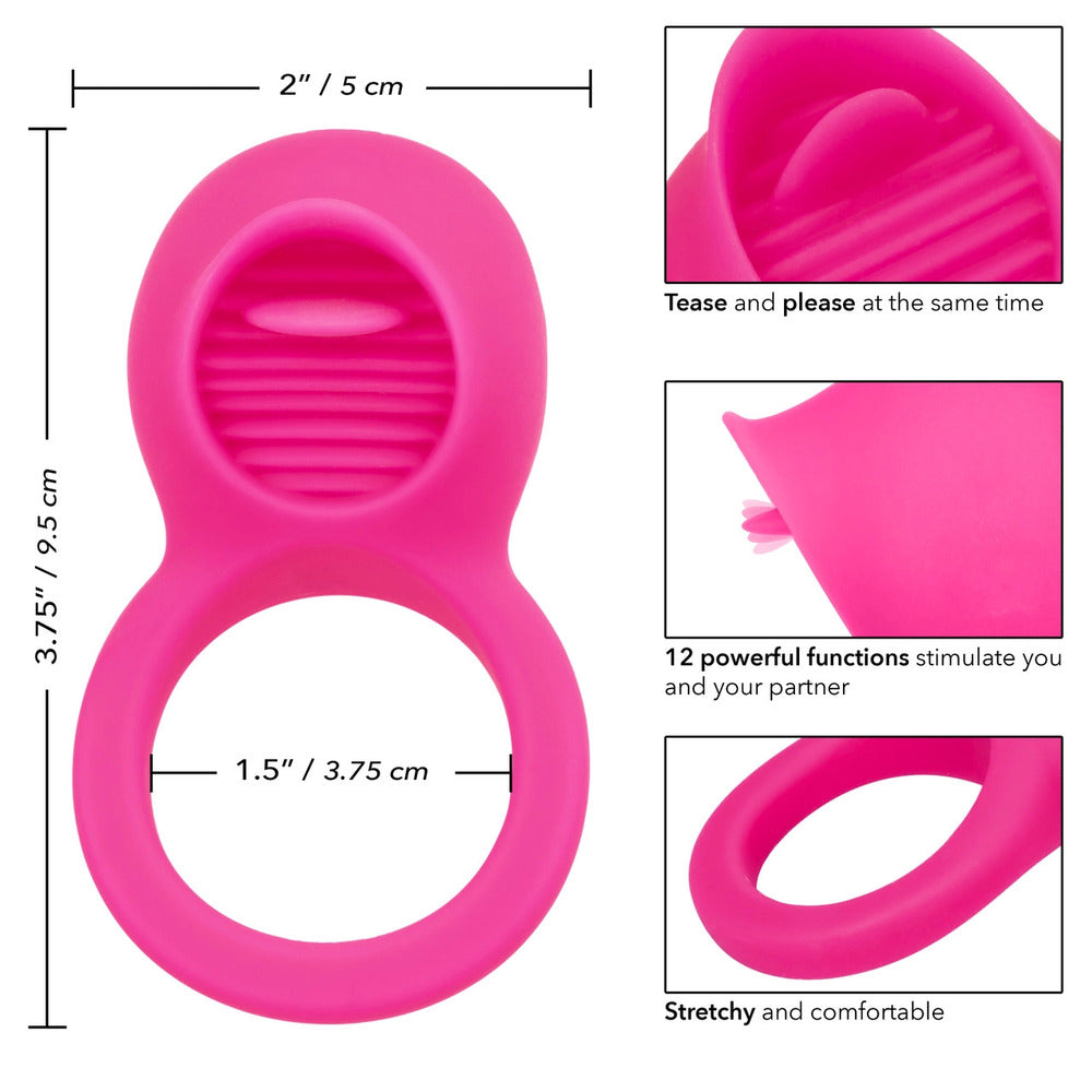 Vibrators, Sex Toy Kits and Sex Toys at Cloud9Adults - Rechargeable Teasing Tongue Enhancer Cock Ring - Buy Sex Toys Online