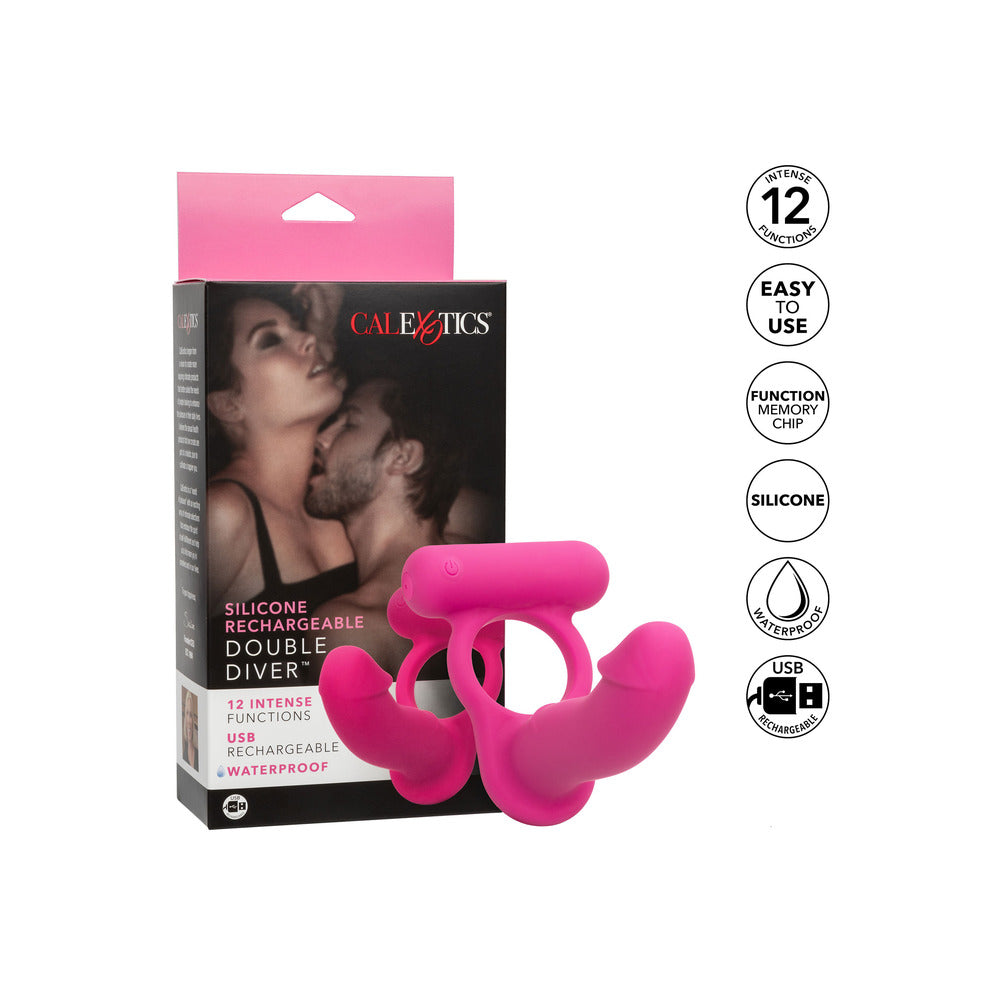 Vibrators, Sex Toy Kits and Sex Toys at Cloud9Adults - Silicone Rechargeable Double Diver Stimulator - Buy Sex Toys Online