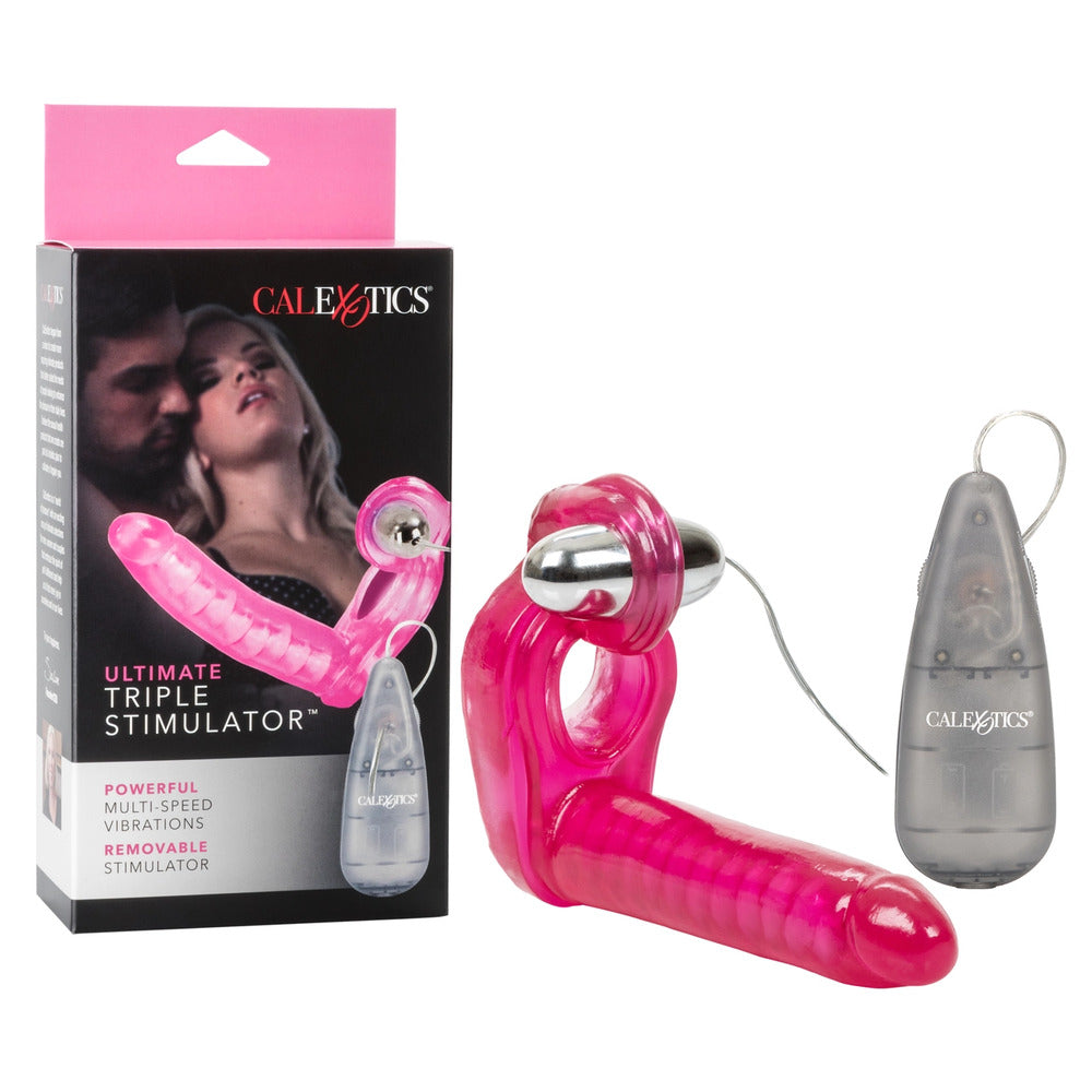 Vibrators, Sex Toy Kits and Sex Toys at Cloud9Adults - Ultimate Triple Stimulator Vibrating Cock Ring With Dong - Buy Sex Toys Online