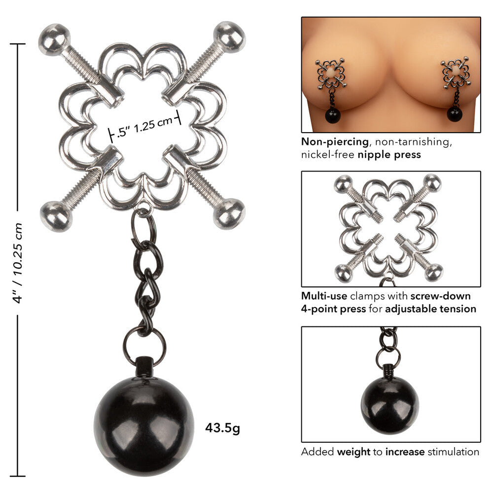 Vibrators, Sex Toy Kits and Sex Toys at Cloud9Adults - Nipple Grips  4 Point Weighted Nipple Press - Buy Sex Toys Online
