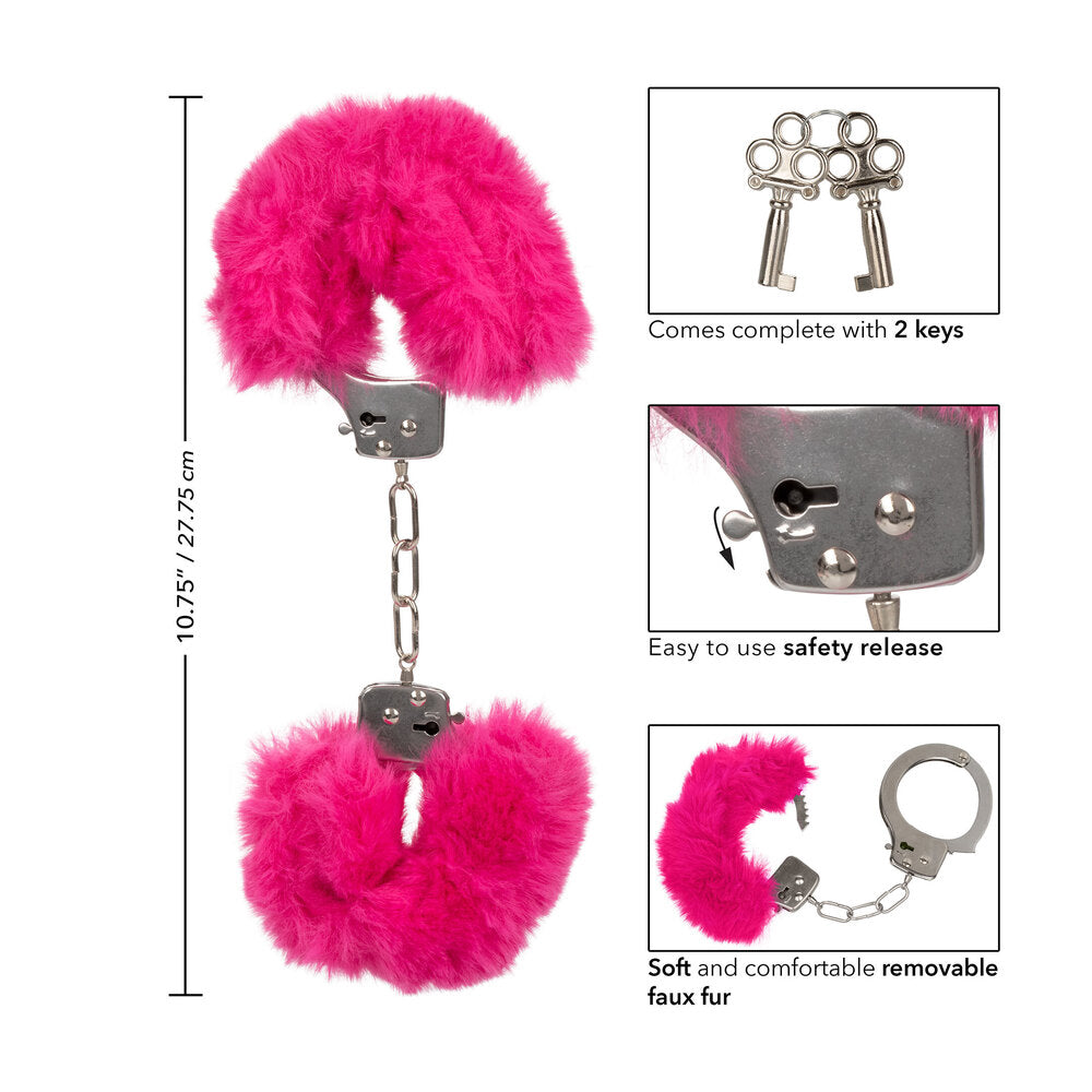 Vibrators, Sex Toy Kits and Sex Toys at Cloud9Adults - Ultra Fluffy Furry Cuffs Pink - Buy Sex Toys Online