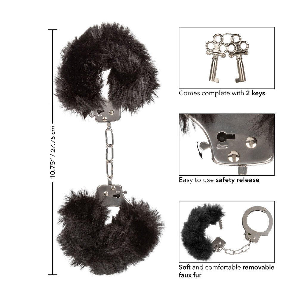 Vibrators, Sex Toy Kits and Sex Toys at Cloud9Adults - Ultra Fluffy Furry Cuffs Black - Buy Sex Toys Online