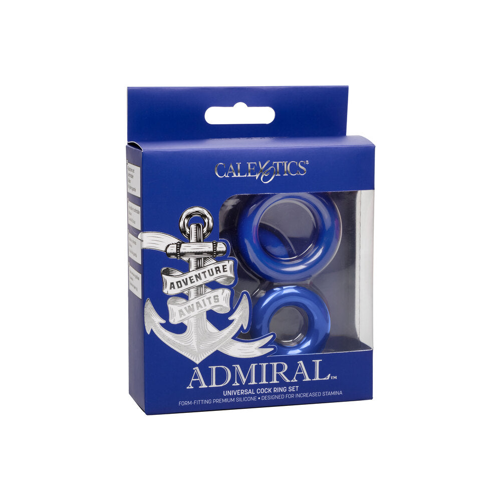 Vibrators, Sex Toy Kits and Sex Toys at Cloud9Adults - Admiral Universal Cock Ring Set Blue - Buy Sex Toys Online