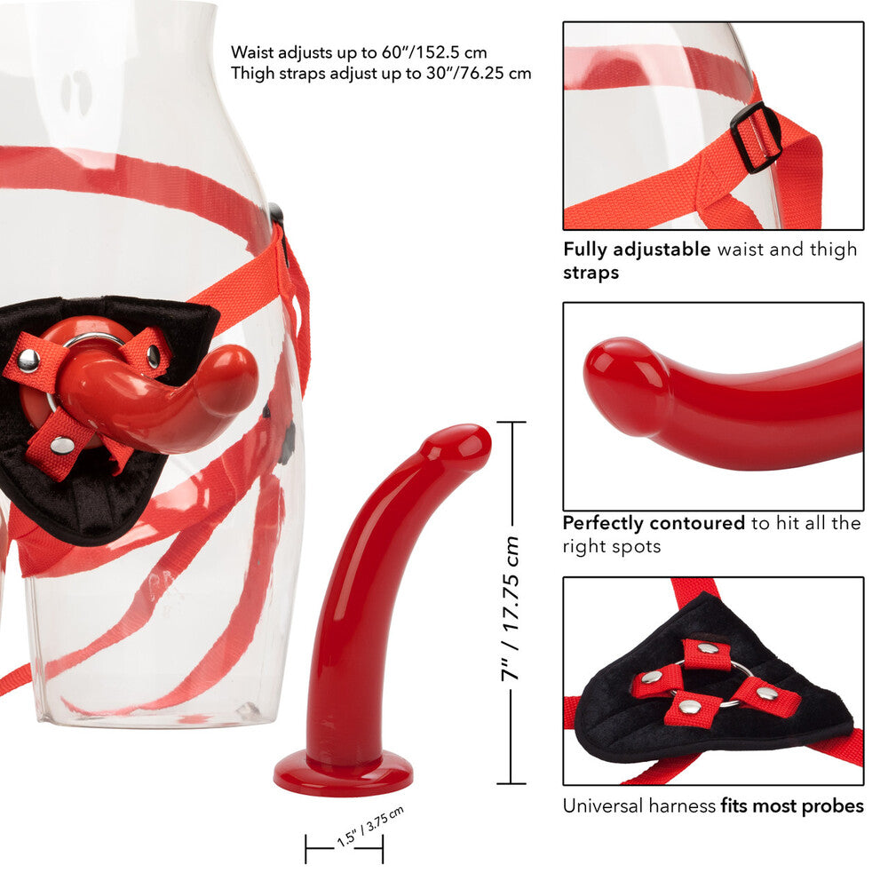 Vibrators, Sex Toy Kits and Sex Toys at Cloud9Adults - Sophias Red Rider Strap On Dildo - Buy Sex Toys Online