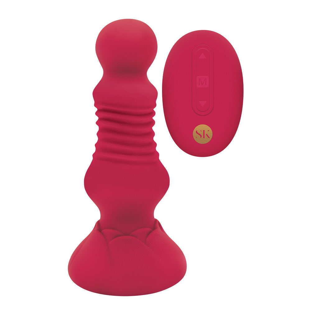 Vibrators, Sex Toy Kits and Sex Toys at Cloud9Adults - Secret Kisses Remote Thrusting Rosebud Butt Plug - Buy Sex Toys Online