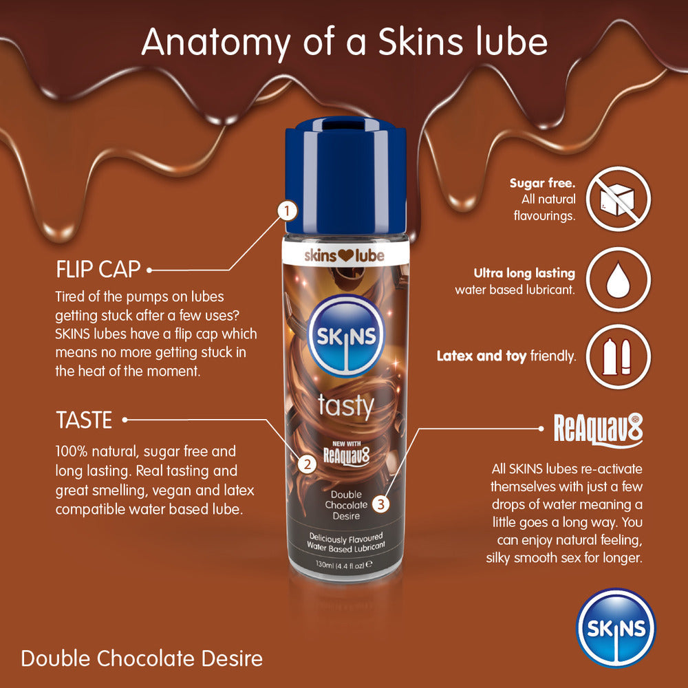 Vibrators, Sex Toy Kits and Sex Toys at Cloud9Adults - Skins Double Chocolate Desire Waterbased Lubricant 130ml - Buy Sex Toys Online