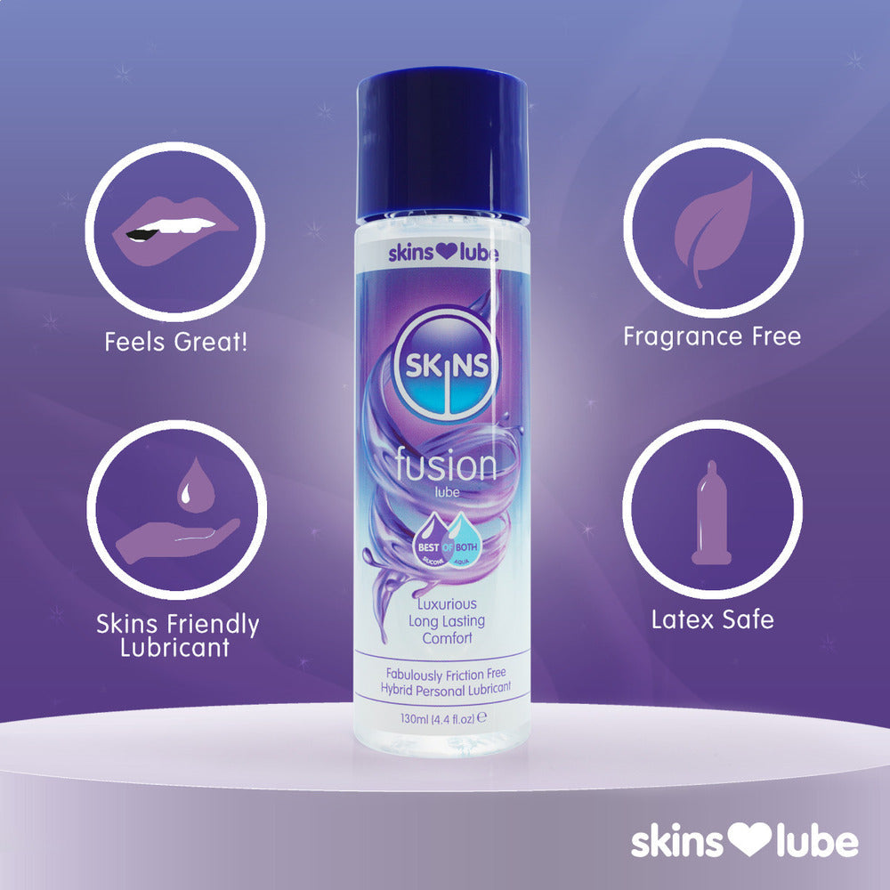 Vibrators, Sex Toy Kits and Sex Toys at Cloud9Adults - Skins Fusion Hybrid Silicone And Waterbased Lubricant 130ml - Buy Sex Toys Online