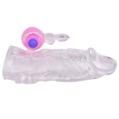 Vibrators, Sex Toy Kits and Sex Toys at Cloud9Adults - Clear Rabbit Vibrating Penis Extender - Buy Sex Toys Online