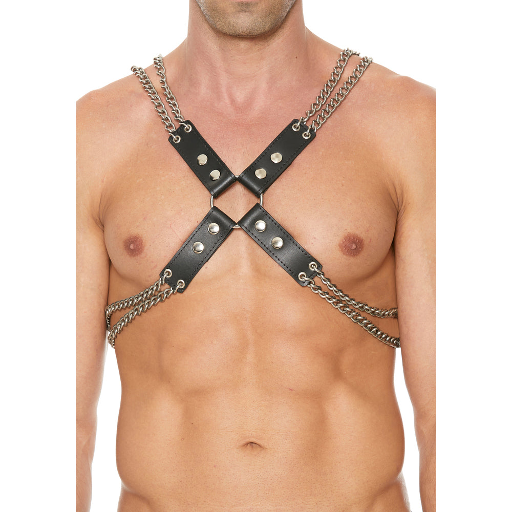 Vibrators, Sex Toy Kits and Sex Toys at Cloud9Adults - Heavy Duty Leather And Chain Body Harness - Buy Sex Toys Online