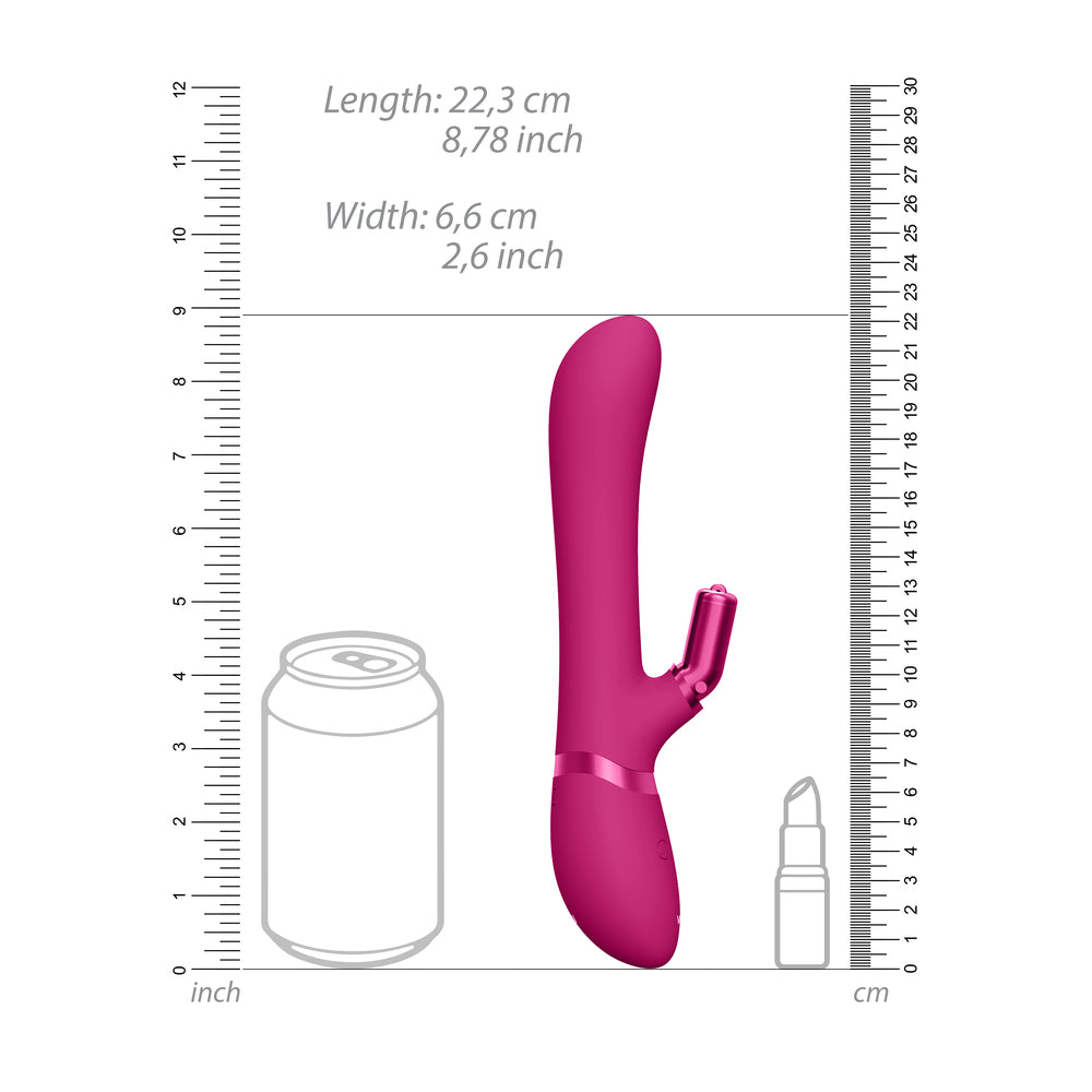 Vibrators, Sex Toy Kits and Sex Toys at Cloud9Adults - Vive Chou Double Action Interchangeable Rabbit Vibrator Pink - Buy Sex Toys Online