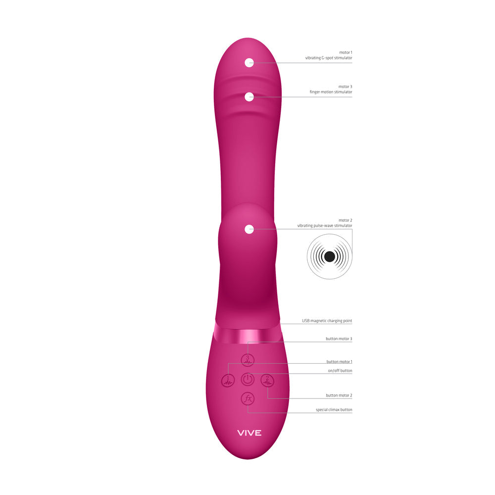 Vibrators, Sex Toy Kits and Sex Toys at Cloud9Adults - Vive Tani Finger Motion With Pulse Wave Vibrator Pink - Buy Sex Toys Online