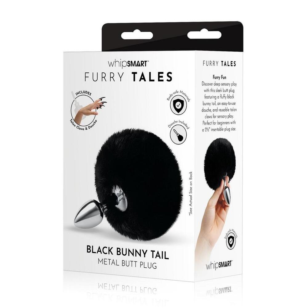 Vibrators, Sex Toy Kits and Sex Toys at Cloud9Adults - Furry Tales Black Bunny Tail Butt Plug - Buy Sex Toys Online