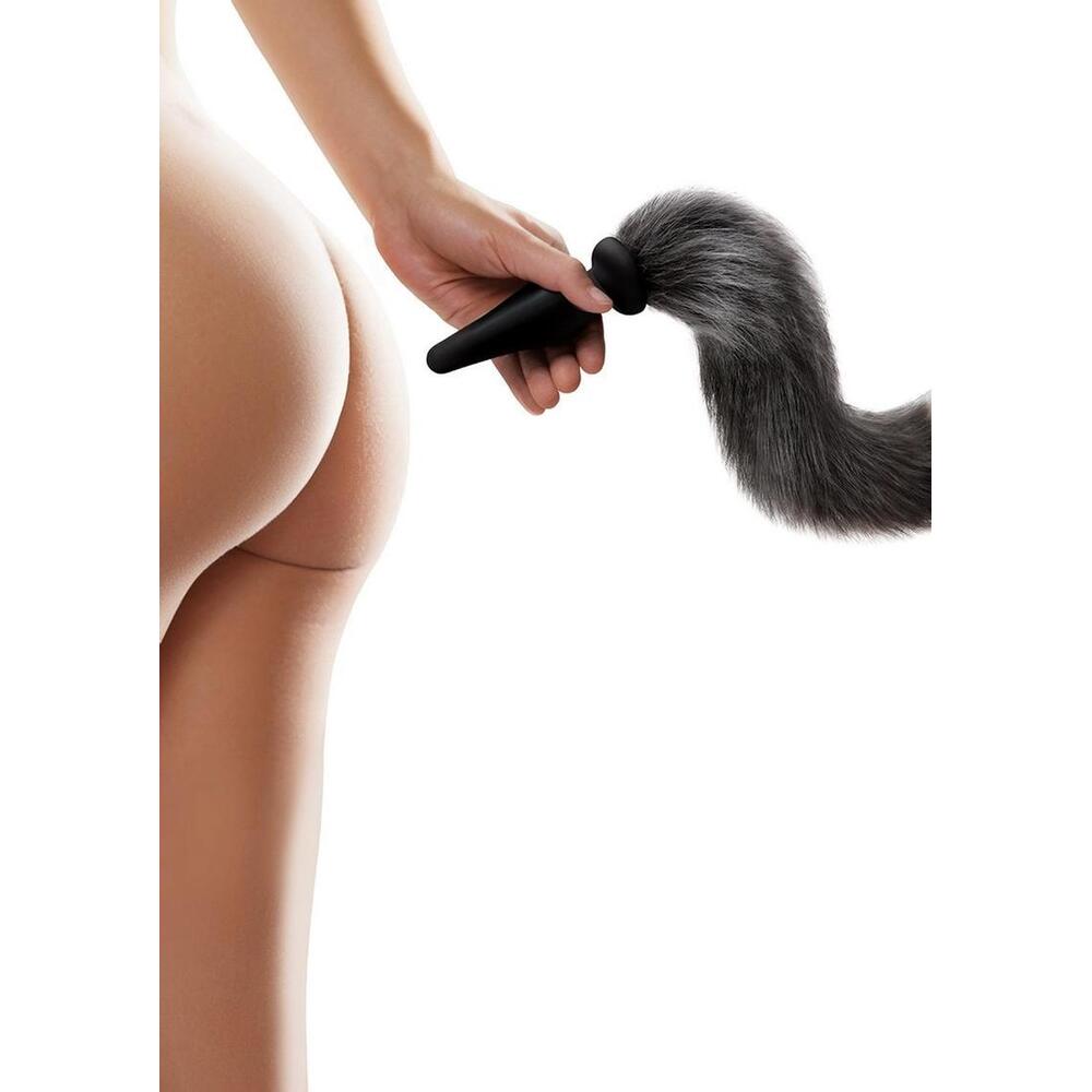 Vibrators, Sex Toy Kits and Sex Toys at Cloud9Adults - Furry Tales Grey Foxtail Butt Plug - Buy Sex Toys Online