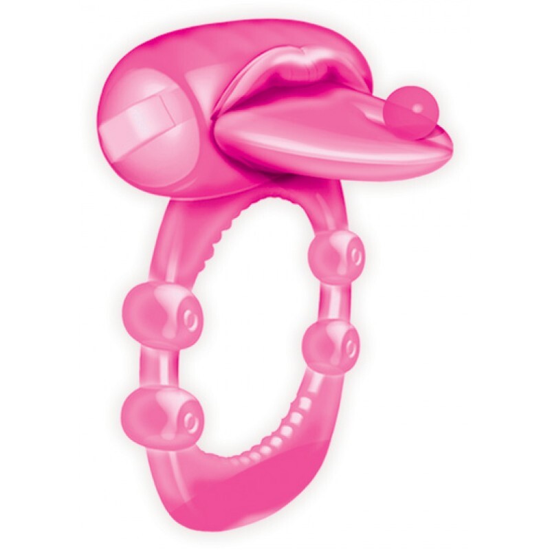 Vibrators, Sex Toy Kits and Sex Toys at Cloud9Adults - Pierced Tongue Vibrating Silicone Cock Ring - Buy Sex Toys Online