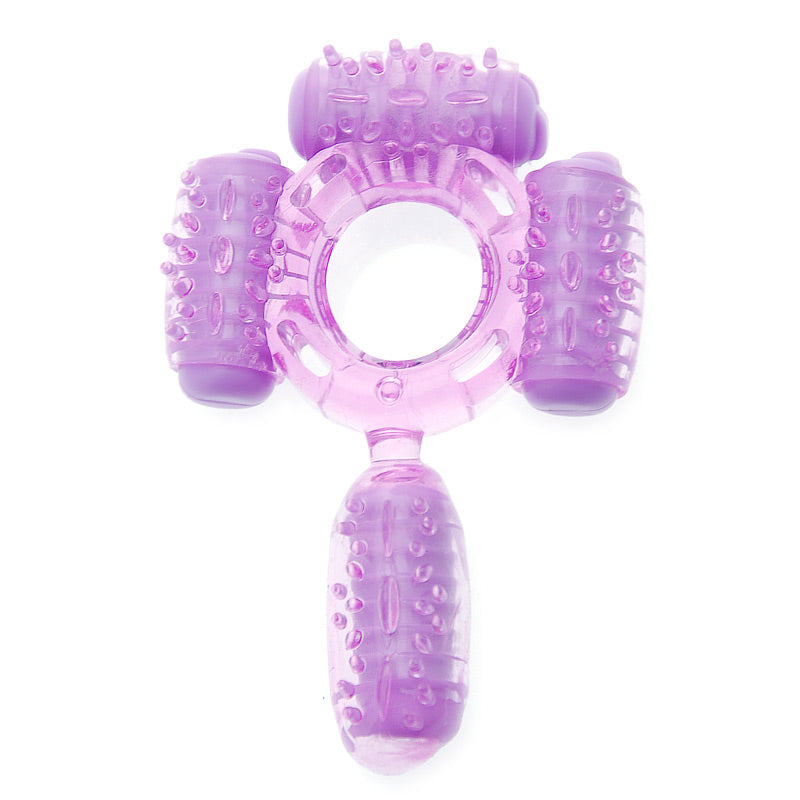 Vibrators, Sex Toy Kits and Sex Toys at Cloud9Adults - Humm Dinger Super Quad Vibrating Cock Ring Purple - Buy Sex Toys Online