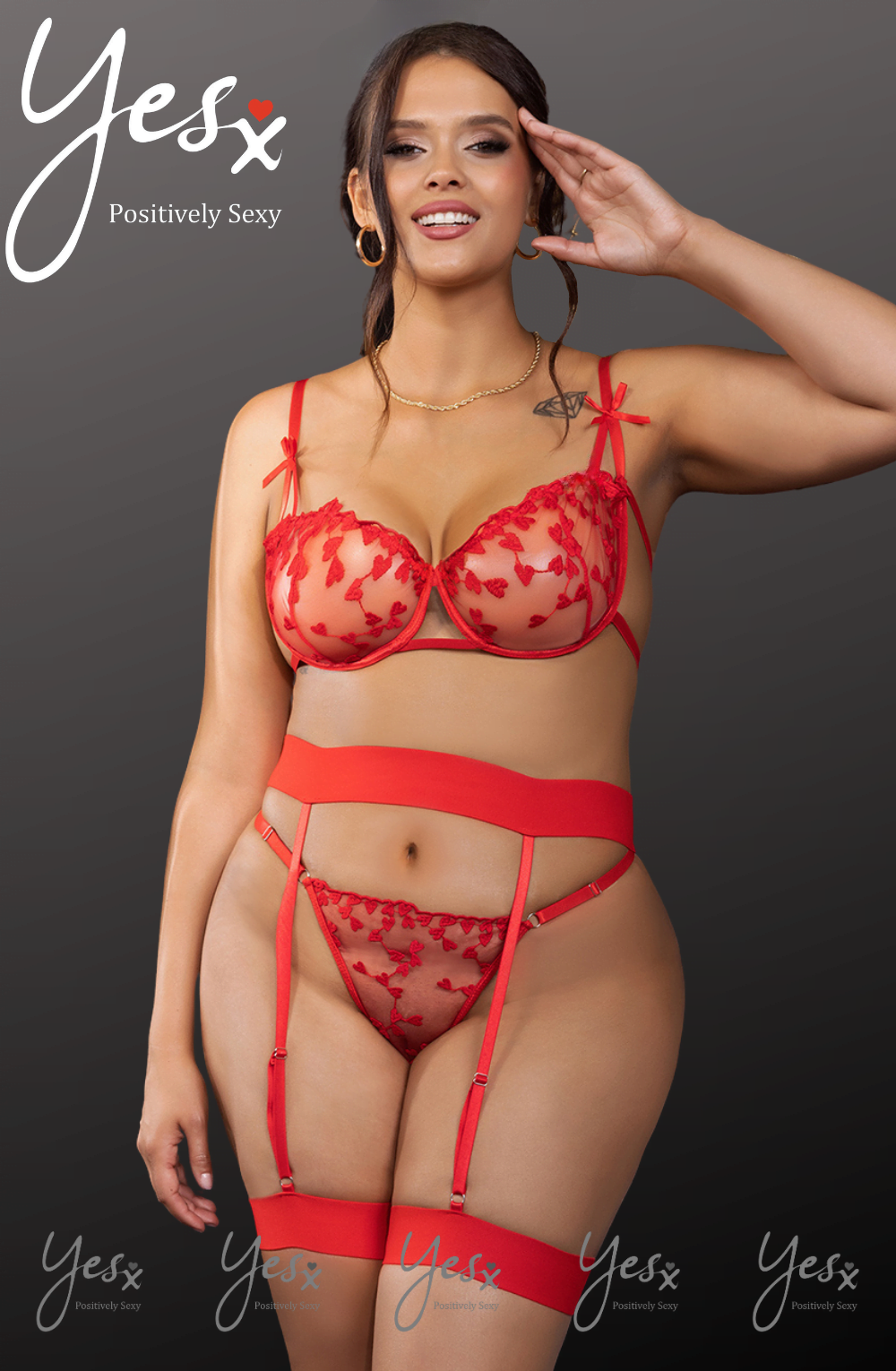 Vibrators, Sex Toy Kits and Sex Toys at Cloud9Adults - YesX YX845Q Red Bra Set - Buy Sex Toys Online