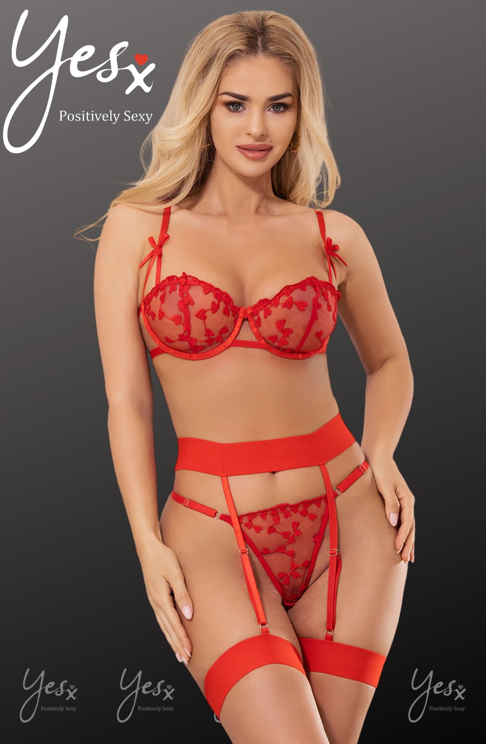 Vibrators, Sex Toy Kits and Sex Toys at Cloud9Adults - YesX YX845 Bra Set Red - Buy Sex Toys Online
