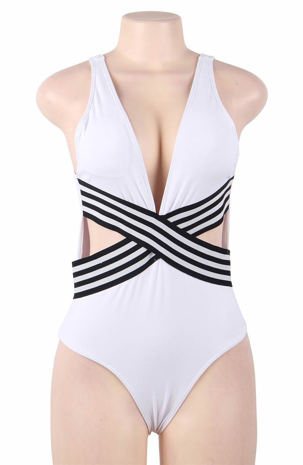 Vibrators, Sex Toy Kits and Sex Toys at Cloud9Adults - YesX YX962 One Piece Swimsuit White - Buy Sex Toys Online