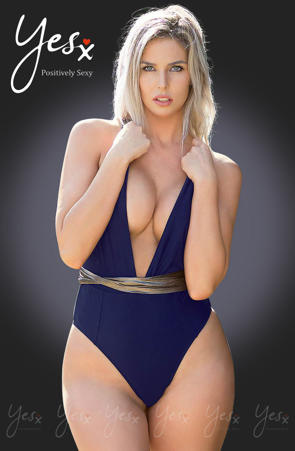 Vibrators, Sex Toy Kits and Sex Toys at Cloud9Adults - YesX YX966 One Piece Swimsuit Navy - Buy Sex Toys Online