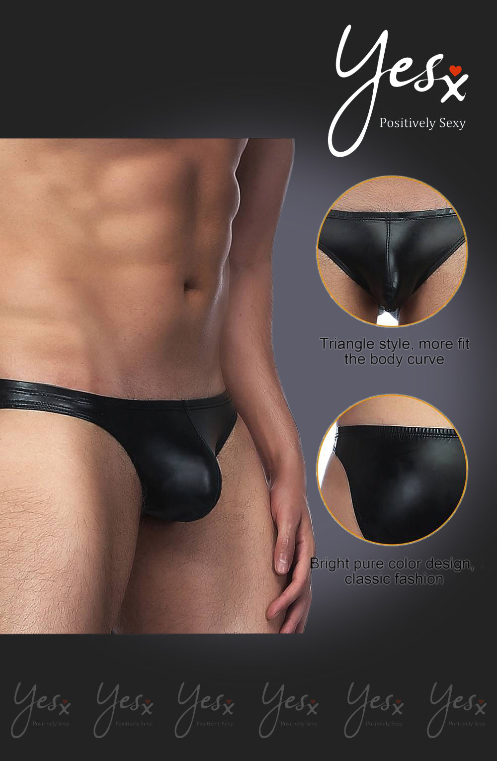 Vibrators, Sex Toy Kits and Sex Toys at Cloud9Adults - YesX YX969 Men's Brief Black - Buy Sex Toys Online