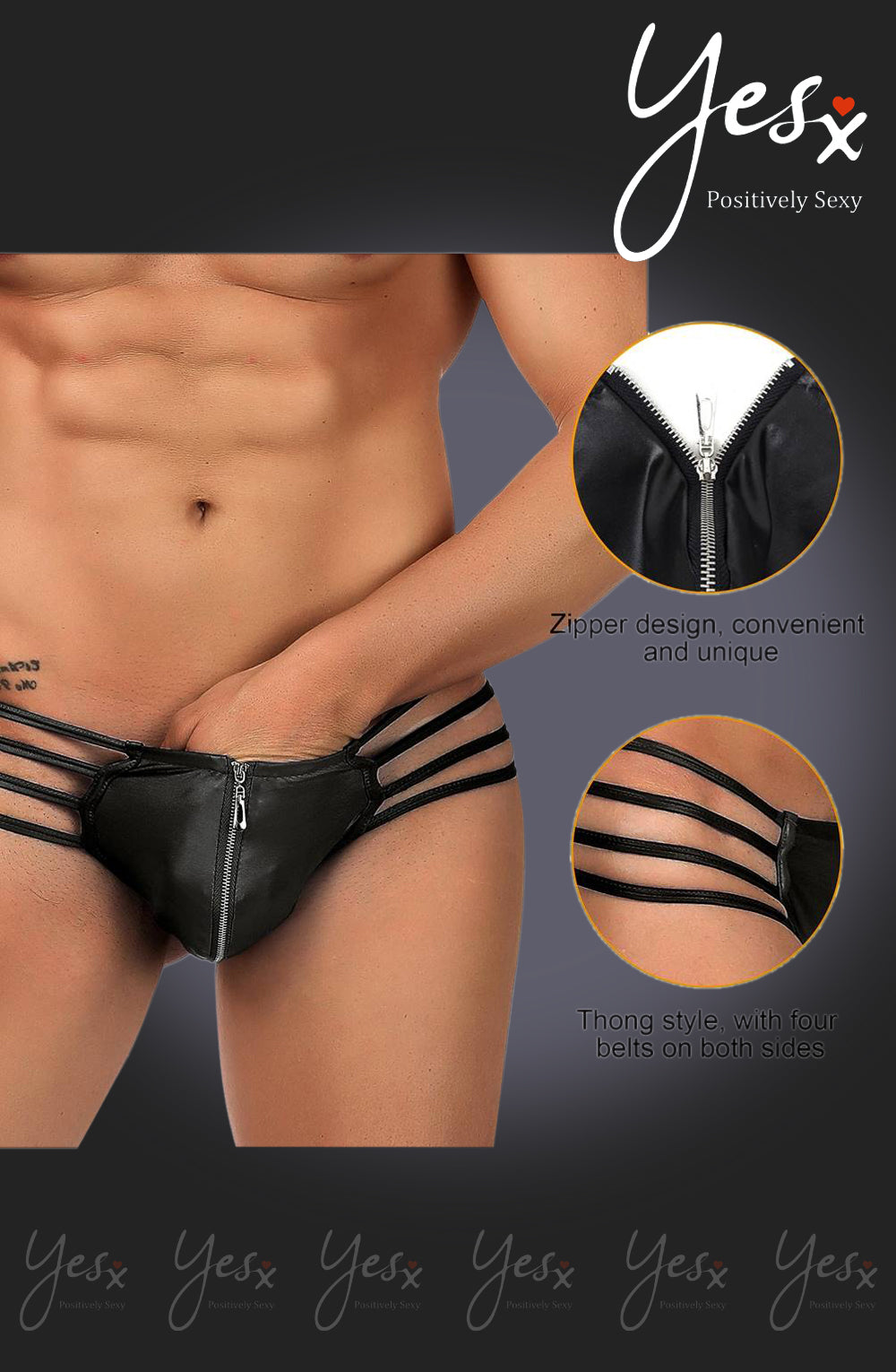 Vibrators, Sex Toy Kits and Sex Toys at Cloud9Adults - YesX YX971 Men's Thong Black - Buy Sex Toys Online