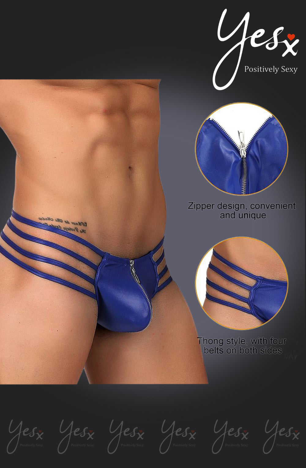 Vibrators, Sex Toy Kits and Sex Toys at Cloud9Adults - YesX YX972 Men's Thong Blue - Buy Sex Toys Online