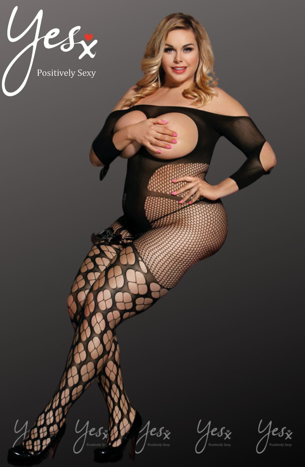 Vibrators, Sex Toy Kits and Sex Toys at Cloud9Adults - YesX YX815Q Bodystocking up to 5XL - Buy Sex Toys Online