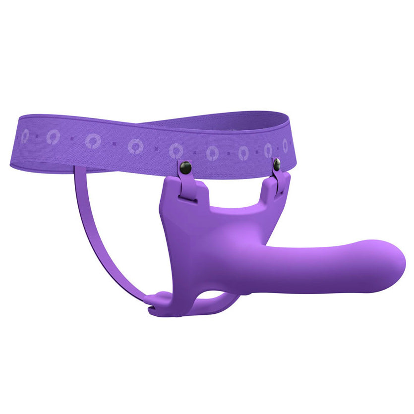 Vibrators, Sex Toy Kits and Sex Toys at Cloud9Adults - Zoro Silicone Strap on System With Waistbands Purple 5.5 Inch - Buy Sex Toys Online