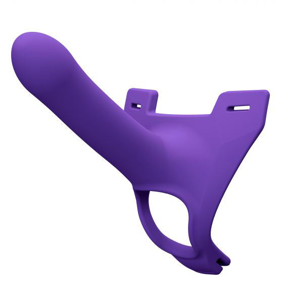 Vibrators, Sex Toy Kits and Sex Toys at Cloud9Adults - Zoro Silicone Strap on System With Waistbands Purple 5.5 Inch - Buy Sex Toys Online