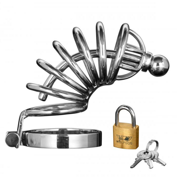 Vibrators, Sex Toy Kits and Sex Toys at Cloud9Adults - Asylum 6 Ring Locking Chastity Cage - Buy Sex Toys Online