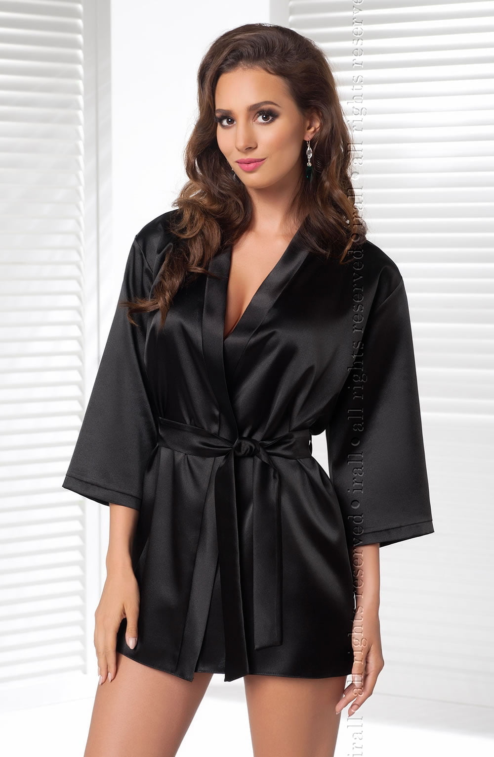 Vibrators, Sex Toy Kits and Sex Toys at Cloud9Adults - Irall Aria Dressing Gown Black - Buy Sex Toys Online