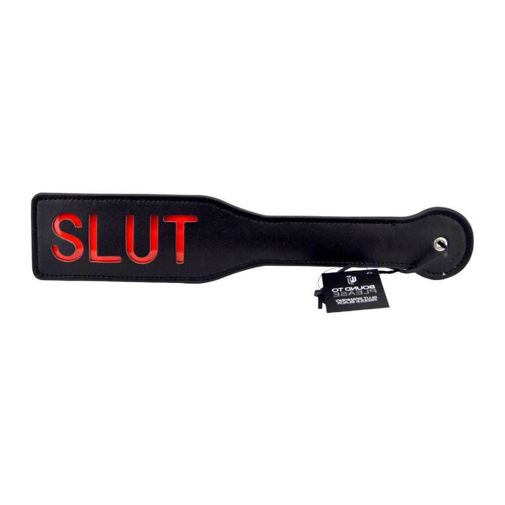 Vibrators, Sex Toy Kits and Sex Toys at Cloud9Adults - Bound to Please SLUT Spanking Paddle Black - Buy Sex Toys Online