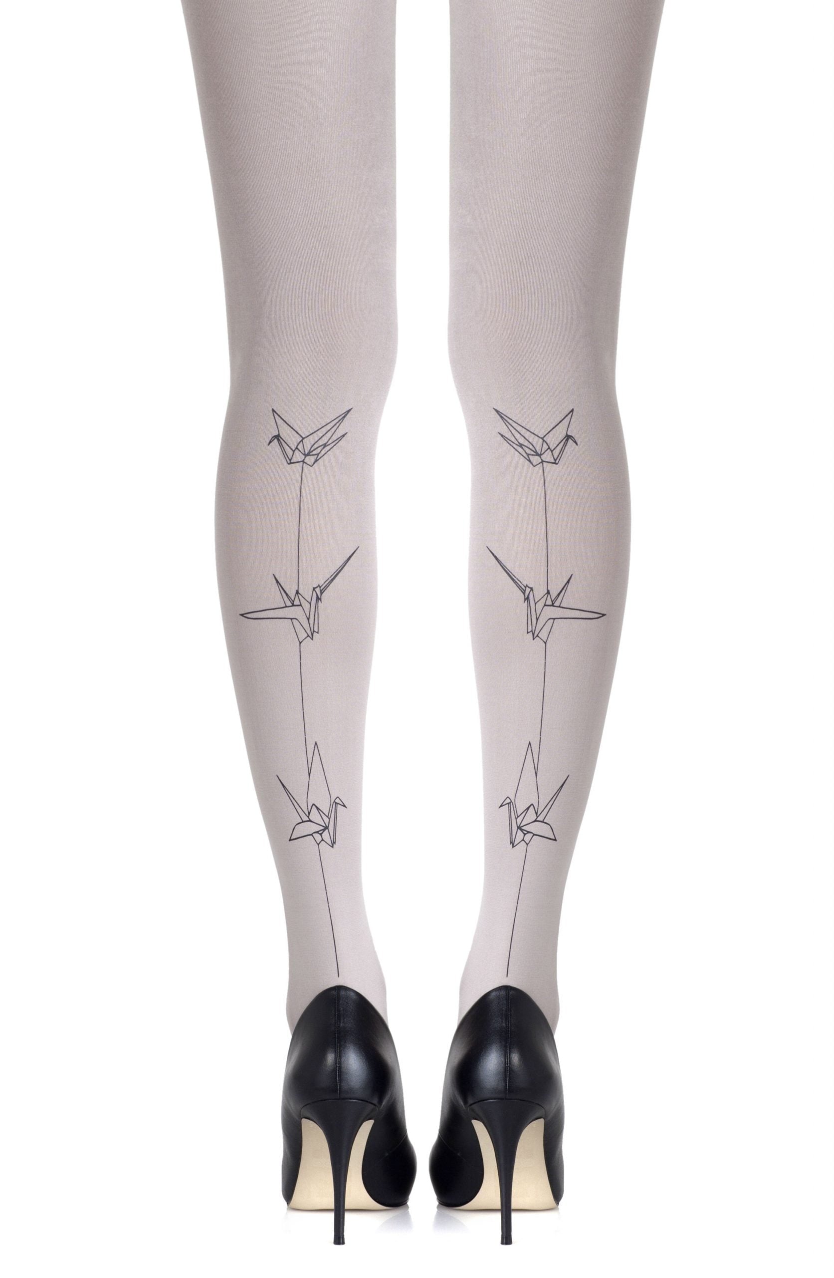 Vibrators, Sex Toy Kits and Sex Toys at Cloud9Adults - Zohara "Paper Planes" Light Grey Tights - Buy Sex Toys Online