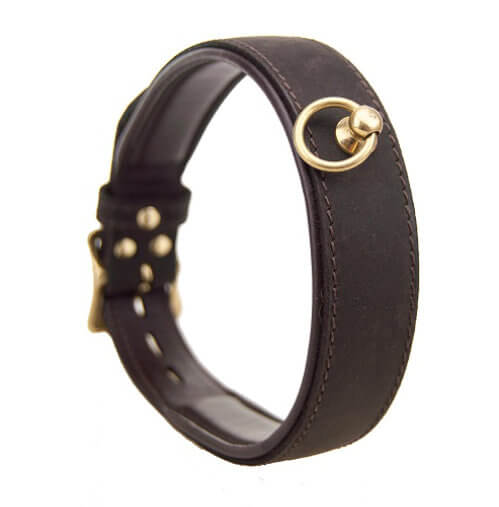 Vibrators, Sex Toy Kits and Sex Toys at Cloud9Adults - BOUND Nubuck Leather Choker with 'O' Ring - Buy Sex Toys Online