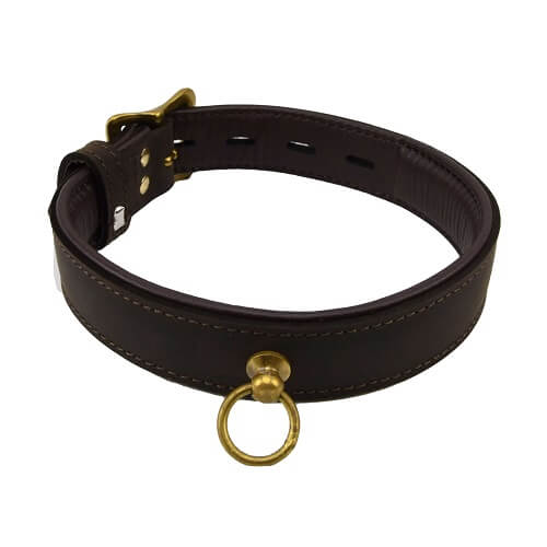 Vibrators, Sex Toy Kits and Sex Toys at Cloud9Adults - BOUND Nubuck Leather Choker with 'O' Ring - Buy Sex Toys Online