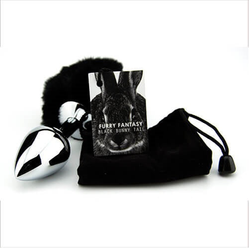 Vibrators, Sex Toy Kits and Sex Toys at Cloud9Adults - Furry Fantasy Black Bunny Tail Butt Plug - Buy Sex Toys Online