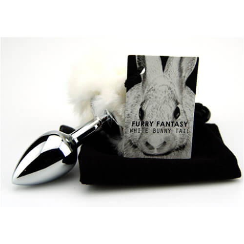 Vibrators, Sex Toy Kits and Sex Toys at Cloud9Adults - Furry Fantasy White Bunny Tail Butt Plug - Buy Sex Toys Online