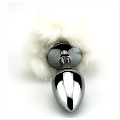 Vibrators, Sex Toy Kits and Sex Toys at Cloud9Adults - Furry Fantasy White Bunny Tail Butt Plug - Buy Sex Toys Online