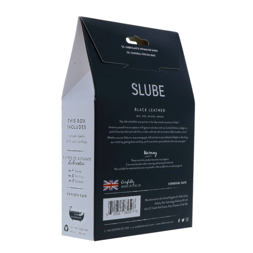 Vibrators, Sex Toy Kits and Sex Toys at Cloud9Adults - Slube Black Leather Water Based Bath Gel 500g - Buy Sex Toys Online