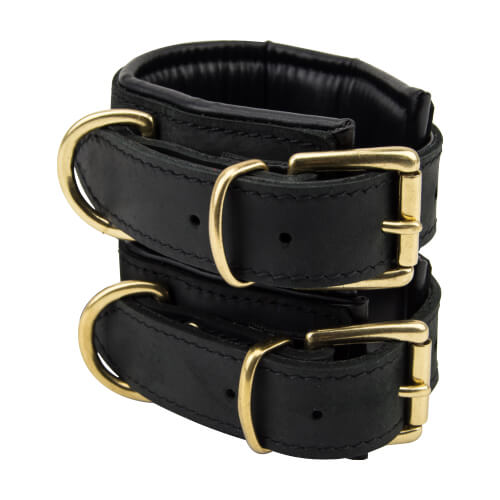 Vibrators, Sex Toy Kits and Sex Toys at Cloud9Adults - Bound Noir Nubuck Leather Slim Wrist Cuffs - Buy Sex Toys Online