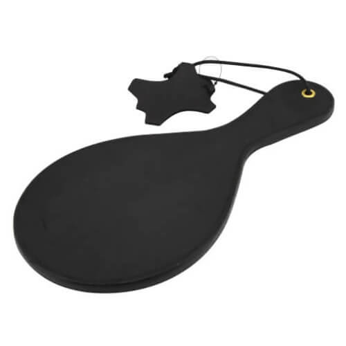 Vibrators, Sex Toy Kits and Sex Toys at Cloud9Adults - Bound Noir Nubuck Leather Paddle with Brass Stud Detail - Buy Sex Toys Online