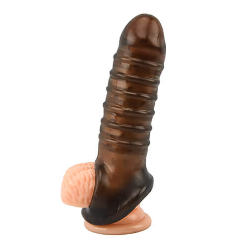 Vibrators, Sex Toy Kits and Sex Toys at Cloud9Adults - Loving Joy Boss Textured Penis Sleeve with Ball Loop - Buy Sex Toys Online