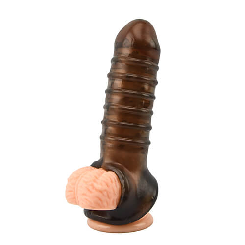 Vibrators, Sex Toy Kits and Sex Toys at Cloud9Adults - Loving Joy Boss Textured Penis Sleeve with Ball Loop - Buy Sex Toys Online