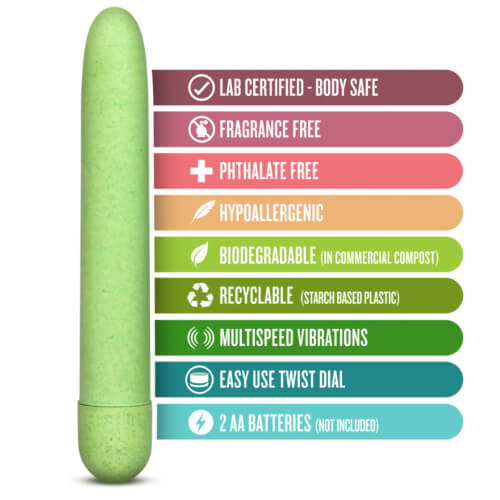 Vibrators, Sex Toy Kits and Sex Toys at Cloud9Adults - Gaia Biodegradable Eco Vibrator Green - Buy Sex Toys Online