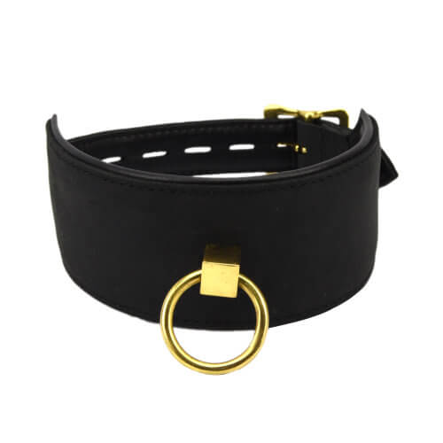 Vibrators, Sex Toy Kits and Sex Toys at Cloud9Adults - Bound Noir Nubuck Leather Collar with O Ring - Buy Sex Toys Online