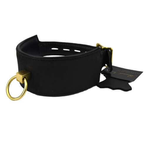 Vibrators, Sex Toy Kits and Sex Toys at Cloud9Adults - Bound Noir Nubuck Leather Collar with O Ring - Buy Sex Toys Online