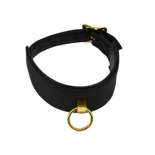 Vibrators, Sex Toy Kits and Sex Toys at Cloud9Adults - Bound Noir Nubuck Leather Collar with O Ring - Buy Sex Toys Online