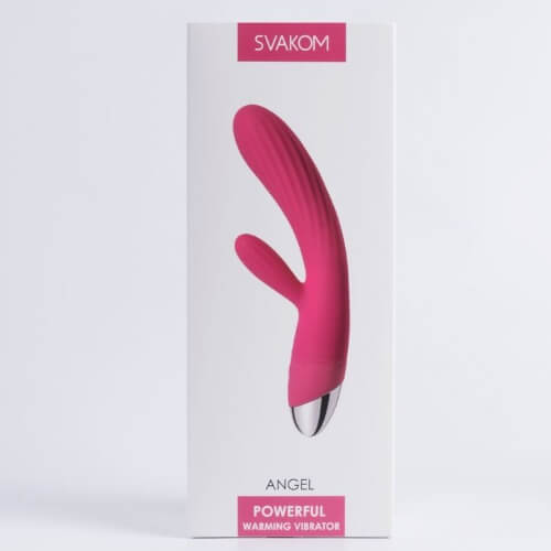 Vibrators, Sex Toy Kits and Sex Toys at Cloud9Adults - Svakom Angel Warming Rabbit Vibrator Pink - Buy Sex Toys Online