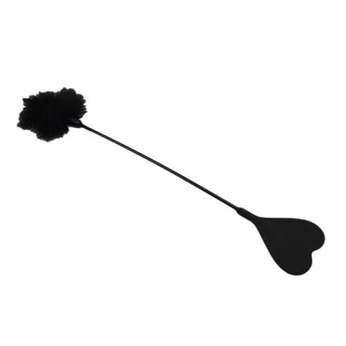 Vibrators, Sex Toy Kits and Sex Toys at Cloud9Adults - Bound to Please Silicone Heart Shaped Crop with Feather Tickler - Buy Sex Toys Online